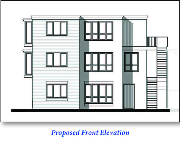 Lot: 19 - RETAIL AND RESIDENTIAL PREMISES WITH PLANNING FOR THREE ADDITIONAL FLATS AT REAR - Front elevation